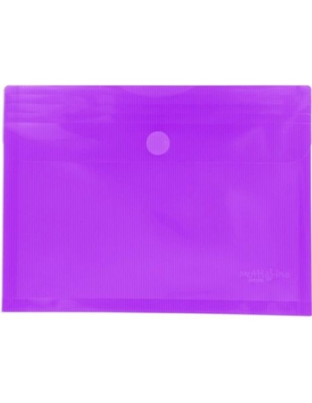 PAQ 5 CARPETA SOBRE Fº LILA CON FUELLE VELCRO PP MULTILINE